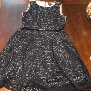 Navy sleeveless dress
